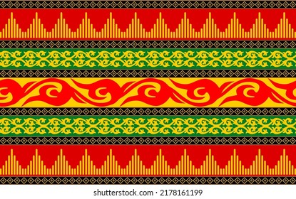 Acehnese batik motifs. Traditional art pattern from the province of Aceh. Indonesia svg