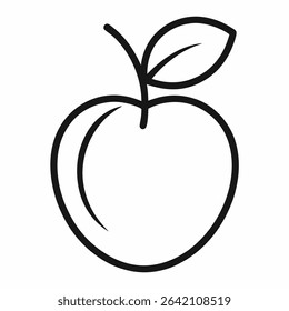Acerola outline icon on white background
