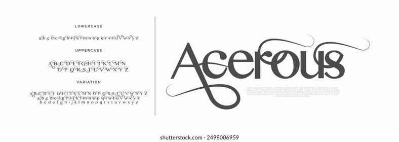 Acerous, Vektor moderne abstrakte digitale Alphabet Schriftart minimale Technologie Typografie kreatives Logo Design urbane Sportmode