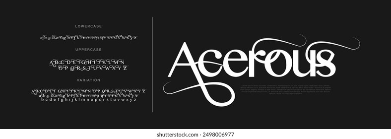 Acerous, Vektor moderne abstrakte digitale Alphabet Schriftart minimale Technologie Typografie kreatives Logo Design urbane Sportmode