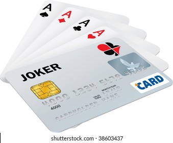 aces flush hand (vector format)