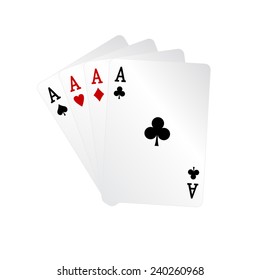 Aces four suits cards
