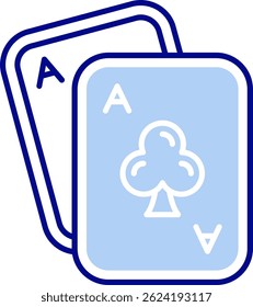 Design de ícone de vetor de linha Aces