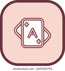 Design de ícone de vetor de linha Aces