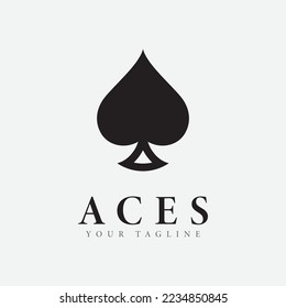 Aces Logo Design Vector Icon