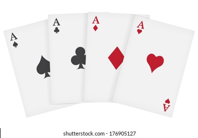 aces playing cards suits