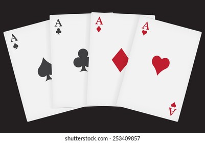 suits cards  aces