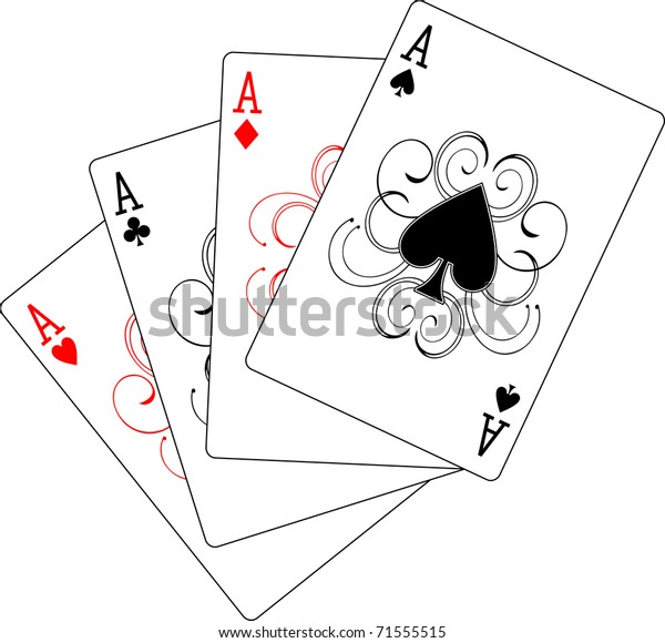 Aces Poker Stock Vector (Royalty Free) 71555515