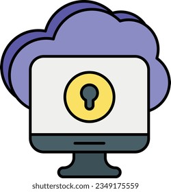  acess control data color icon design style 