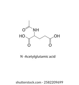 Acetaldoxime skeletal structure.Oxime compound schematic illustration. Simple diagram, chemical structure.