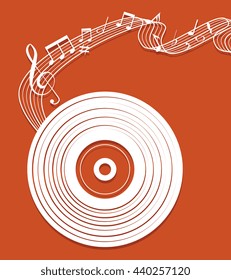acetates disc player isolated icon design, vector illustration  graphic 
