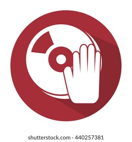 acetates disc player isolated icon design, vector illustration  graphic 