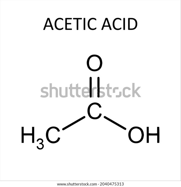 Acetic Acid Chemical Formula Vector Editable Stock Vector (Royalty Free ...