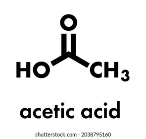 Acetic Acid Molecule Vinegar Aqueous Solution Stock Vector (Royalty ...