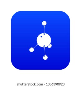 Acetone icon blue vector isolated on white background