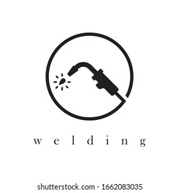 Acetyline Logo Vector Welding Icon.