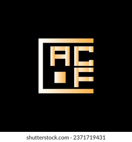 Diseño vectorial del logotipo de letras ACF, logotipo ACF simple y moderno. Diseño de alfabetos lujosos ACF  