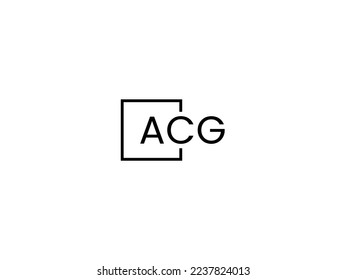 Letra ACG Ilustración del vector de diseño del logotipo inicial