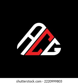 ACG letter logo creative design with vector graphic, ACG simple and modern logo in triangle shape.