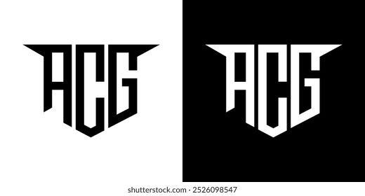 ACG letter logo design with white background in illustrator, vector logo modern alphabet font overlap style, calligraphy designs for logo, Poster, Invitation, etc.