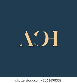 ACH abstract letter logo design. This logo is designed by three abstract letters.