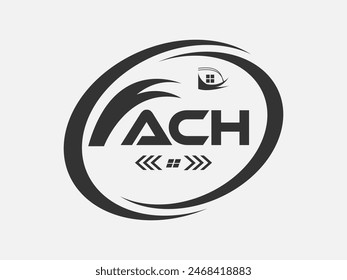 Diseño del logotipo de la letra ACH. ACH Logo monograma simple y moderno. Diseño de Vector de alfabeto Abstractas ACH.