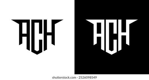 Diseño de logotipo de letra ACH con fondo blanco en ilustrador, estilo de superposición de fuente de alfabeto moderno de logotipo de Vector, diseños de caligrafía para logotipo, póster, invitación, etc.