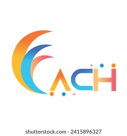 ACH letter technology logo design on white background. ACH creative initials letter business logo concept. ACH uppercase monogram logo and typography for technology, business and real estate brand.
