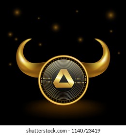Achain Cryptocurrency Coin Bull Market Background