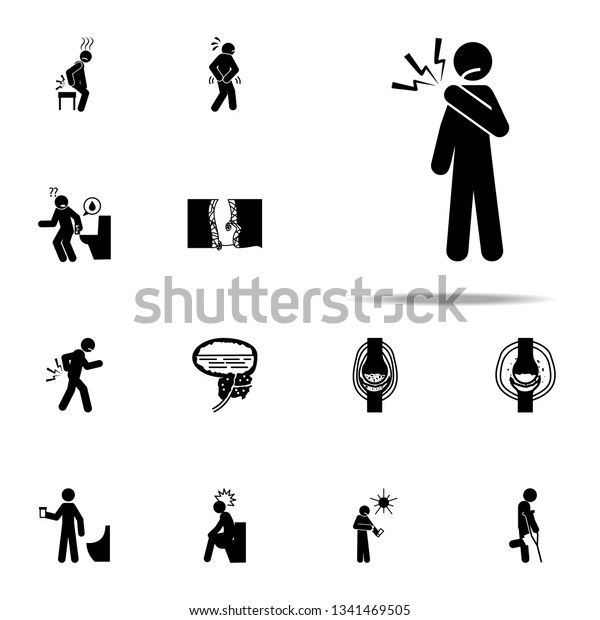 Ache Arthritis Icon Pain People Icons Stock Vector (Royalty Free ...