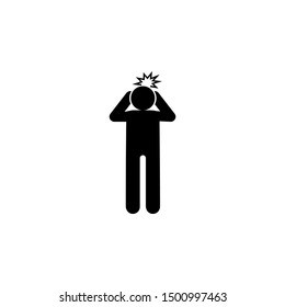 Ache, cramp, pain icon. Element of amyotrophic lateral sclerosis icon