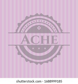 Emblema rosa retro. Ilustración vectorial. Detallado.
