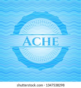 Ache water concept badge.