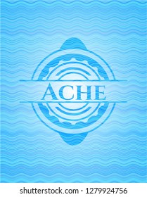 Ache water wavec oncept emblem.