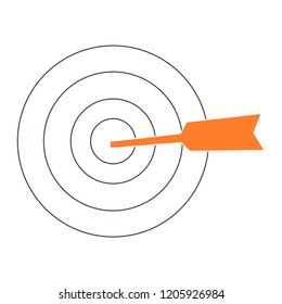 achieve business objects trendy icon on white background for web graphic