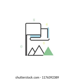 Achieve climb up colored icon. Element of business for mobile concept and web apps icon. Thin line icon for website design and development, app development. Premium icon