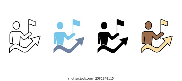 achieve concept line icon. Simple element illustration. achieve concept outline symbol design.