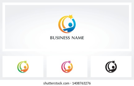 Achieve Dream Goals Star Logo