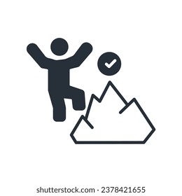 icono de logro. vector.Curso editable.Signo de estilo lineal para uso de diseño web,logotipo.Ilustración de símbolo.