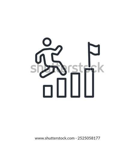 achieve icon. vector.Editable stroke.linear style sign for use web design,logo.Symbol illustration.