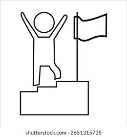 Achieve Icons. Simple Line Vector Illustration