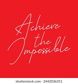 Consigue el texto imposible sobre fondo rojo.