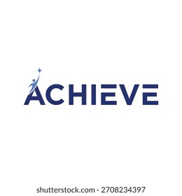 Logre la inspiración del Vector del texto de fuente de la tipografía de la marca de palabras del diseño del logotipo.