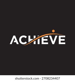 Logre la inspiración del Vector del texto de fuente de la tipografía de la marca de palabras del diseño del logotipo.