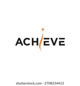Logre la inspiración del Vector del texto de fuente de la tipografía de la marca de palabras del diseño del logotipo.