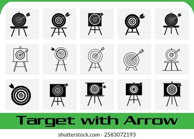 Achieve your goals with this target and arrow vector illustration perfect for precision focus and success in any project or design