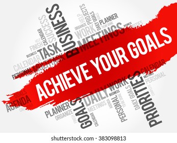 Achieve Your Goals word cloud business concept