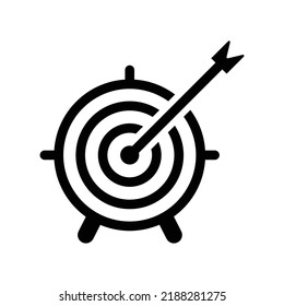 Achievement, aim, challenge icon. Black vector graphics.