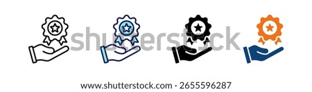 Achievement All In One Icon Multi Styles Vector Set