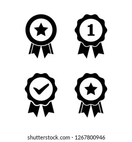Achievement, approved, award, badge, best quality, favourite, medal, seo, trophy, win icon. Editable vector 64x64 Pixel.
